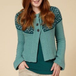 ROYAL ROBBINS XS VOYAGER CARDIGAN GREEN SWEATER